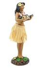 Hawaiian Hula Lady W Ukulele Dashboard Doll - 7  Doll  Hawaii Souvenir  Natural