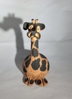 Derpy Clay Giraffe Sculpture Whimsical Hand-crafted Folk Art   Signed 7 25  Tall