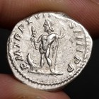 Caracalla Denarius 214ad Ancient Roman Empire Silver Coin Jupiter God Of Thunder
