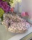 Vtg Style Pink Floral Vanity Chaise Couch Sofa Jewelry Box Mirror Shabby Chic