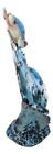 Nautical Blue Sea Turtle And Baby Swimming By Ocean Currents And Waves Figurine