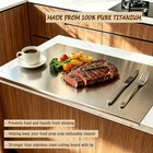 2026 New Large Titanium Cutting Board With Lip 100  Pure Titanium Cutting Bo   