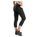 Bikewa Black 4d Padded High Waist Cycling Bicycle 3 4 Capris W zipper Pockets  S