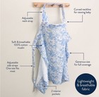 Itzy Ritzy Breastfeeding Cover Curved Neckline Muslin Full Coverage Apron Style
