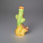 Garnier Figural Road Runner   Cactus Bottle 1971 Multi-color Ceramic