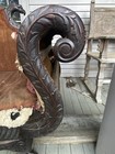 Antique American Empire Carved Eagle Mahogany Classical 1820 Love Seat Horsehair