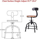 Farmhouse Kitchen Stool  Industrial Counter Stool  Kitchen Deco Round Seat St   