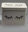 New Aq Anamorphic Matte White Metal Segregated Storage Box W removable Tray 8   