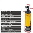 12v Diesel Fuel Transfer Pump 38mm Electric Water Oil Submersible Car Tool     