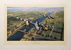 Tactical Support By Richard Taylor Aviation Art Signed By 2 D-day P-38 Pilots