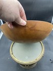 Vintage Hand Turned Wooden Bowl Woodcraftery Made In America 14   