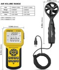 Digital Vane Cfm Anemometer Hvac Wind Speed Meter Air Flow Velocity Temp Meter
