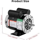 2 5hp Air Compressor Electric Motor 3450rpm 230v Keyed Shaft Cw ccw Rotation