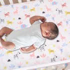 Lambs   Ivy Snuggle Jungle Pastel Safari Cotton Jersey Baby Fitted Crib Sheet