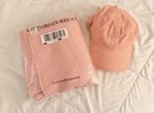 New Victoria   s Secret Pink Ribbed Scarf-beanie- Corduroy Baseball Cap hat  3 Pc 