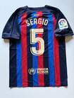 Barcelona 2022 23 Sergio Busquets  5 Home Soccer Jersey La Liga  medium 
