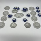 Vintage Ceramic Blue Willow Tea Dinner Child   s Set 19 Pc  Japan 1950 s Some Chip