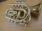 Jupiter Jpt-416 Pocket Trumpet Gold W hard Case mouthpiece valve Oil mute Japan