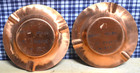 Vintage Ashtray Handmade Copper Enamel 1953 Horse Chariot Greece Set Of 2