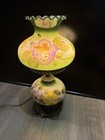 Vintage Victorian Gone With The Wind Hand Painted Parlor Hurricane Table Lamp