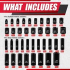 Eaceliy 64pcs 3 8  Socket Set drive Impact Socket Set  Sae metric  Deep   Shallo