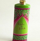 Antique Poudre De Toilette Tin  Green  Pink    Purple - Purple Cone Like Flowers