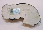 Hand Painted Black White Sleeping English Springer Spaniel Dog Sandcast Figurine