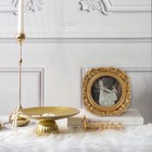 Vintage Picture Frames 3x3 Round Gold - Antique Ornate Small Picture Frames With