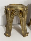 Vintage Gold Gilt French Style Plant Stand Candle Holders - Wood