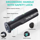Haushof Cordless Electric Knife 8v Rechargeable Meat Cutter Reciprocating Blades