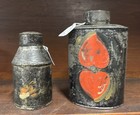 9 Pieces Antique 19th Century Toleware As Is Fading