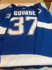 Yanni Gourde Autographed Tampa Bay Home Hockey Jersey W coa