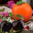 7 2 Inch Oversize Artificial Black Cherry Bunch Fake Fruit Decor Simulation