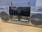 Sharp Gf-757 Vintage Stereo Boombox Dual Cassette Deck Fmam Radio Fully Function
