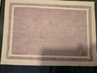 Vintage Rectangular Plush Dollhouse Rug Beautiful   White Red   9 5  X 7 