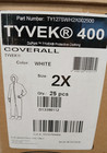 Case Of  Twenty-five New Dupont Tyvek 400 Coveralls  Size 2xl