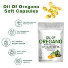 Premium Oregano Oil   Black Seed Oil Softgels -  6000mg Strength  300 Softgels