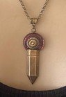Vintage Necklace Art Deco Pendant Antique Amethyst Czech Glass