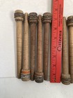 Wood Bobbins Wood Quills Vintage Factory Reclaimed Industrial 7 3 8   Lot Of 10