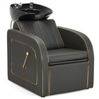 Barberpub Backwash Shampoo Station Chair  Salon Ceramic Hair Wash Bowl 9175