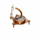 Antique Brass Sundial Compass Vintage Collectible Maritime Nautical Gift
