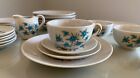 Vintage 60s Child s China Tea Set Made In Japan Blue Flowers 27 Pieces