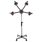 750w 5 Head Salon Infrared Heat Lamp  Adjusting Height Styling Perming Dryer