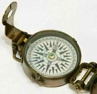 Antique Solid Brass Wwii Military Compass Nautical Vintage Pocket Compass