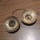 Tibetan Buddhist Meditation Chimes Cymbals Tingsha Prayer Mantra Design - Bronze