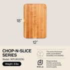 Chop-n-slice Series Rectangular Wooden Maple Cutting Board 18   x12        1 25    Thick