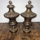 Bookends Traditional Bronze Tone Metal Urn Style Dark Patina  9 h  X  4 5 w
