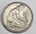 1949-f Germany 50 Pfennig - Circulated German Copper Nickel World Coin 