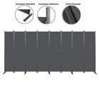 8 Panel Folding Room Divider Privacy Screen Heavy Duty Metal Fabric Partition