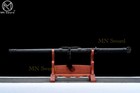 40   Black Japanese Ninja Sword Dragon Fittings Carbon Steel Straight Blade 